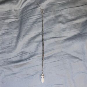 Silver Crystal Pendant Necklace